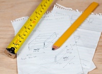 Tape measure and pencil